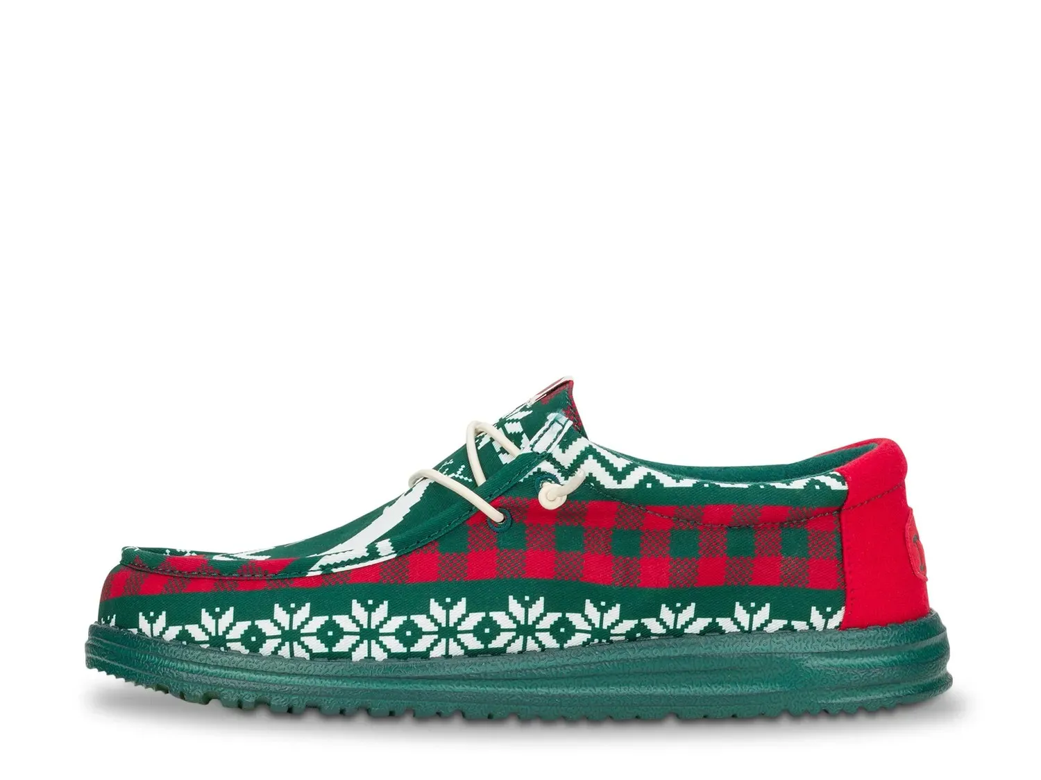 Кроссовки HEYDUDE Wally Holiday Cheers Slip-On — мужские, темно-зеленые — фото 3