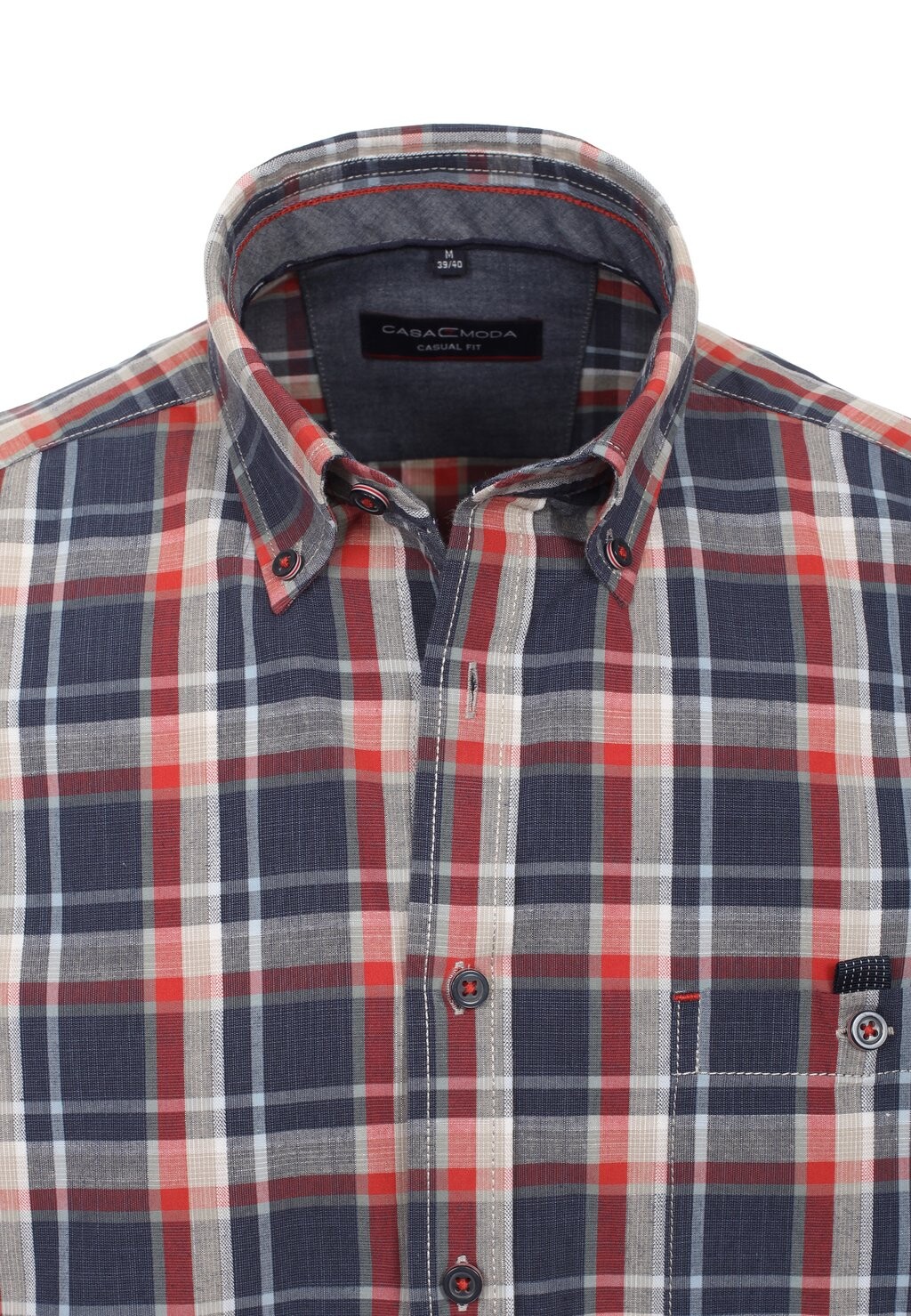 

Рубашка FREIZEITHEMD KURZARM KARIERT CASUAL FIT CASAMODA, темно-синий