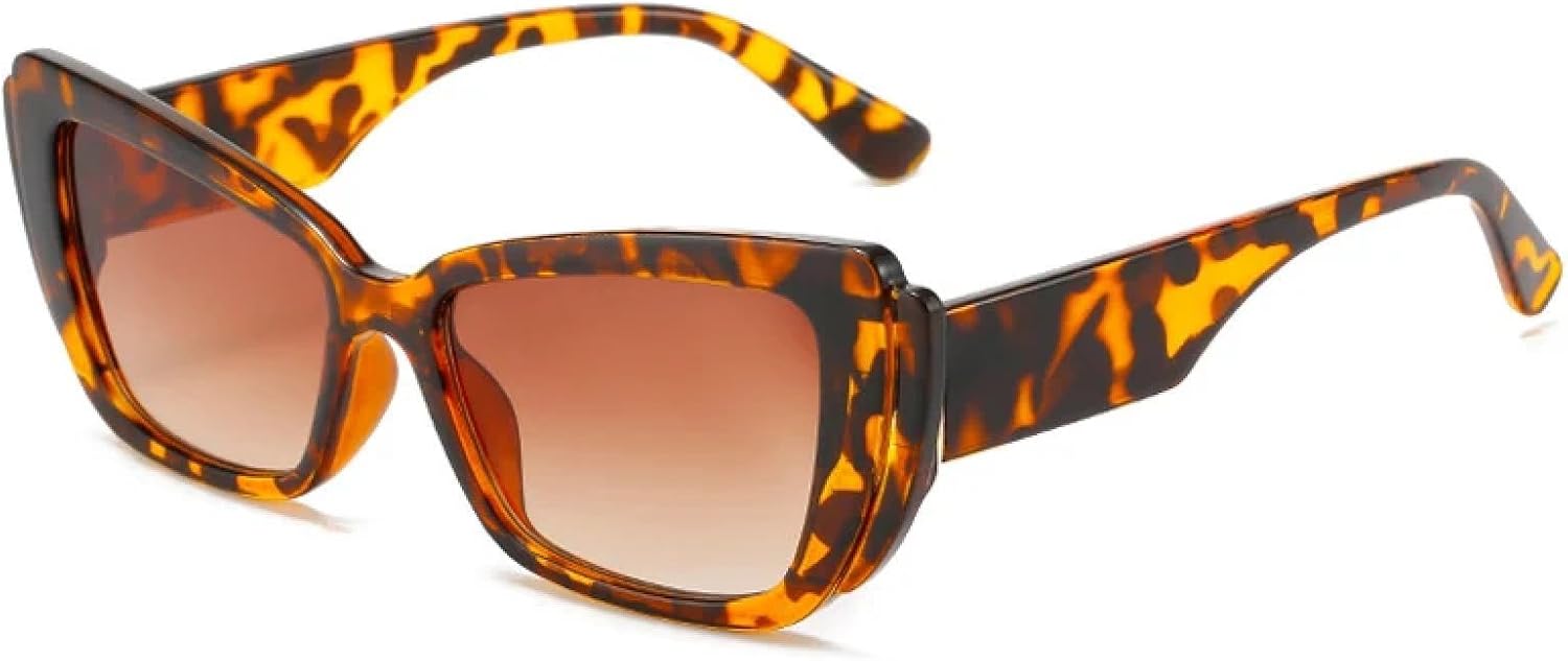 

Ретро-солнцезащитные очки «кошачий глаз» для женщин и мужчин, модные, классические, роскошные, трендовые, для активного отдыха, путешествий, вождения, защита от УФ-излучения UV400 TKKTLLT, Leopard Gradient Tea