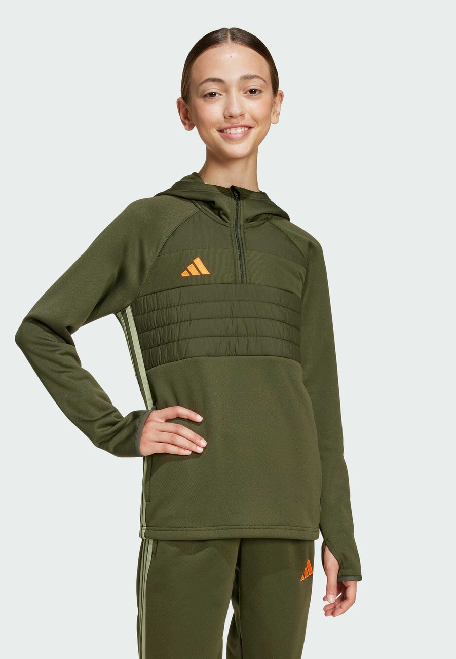

Худи Adidas Performance TIRO ESSENTIALS WINTERIZED YOUTH, Night Cargo Tent Green Impact Orange/Green