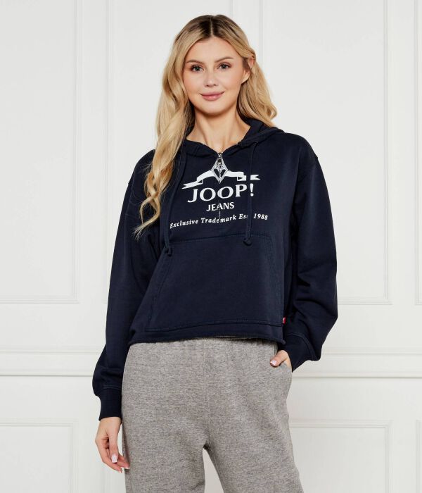 

Толстовка женская Joop! Jeans с надписью и воротником на молнии, синий