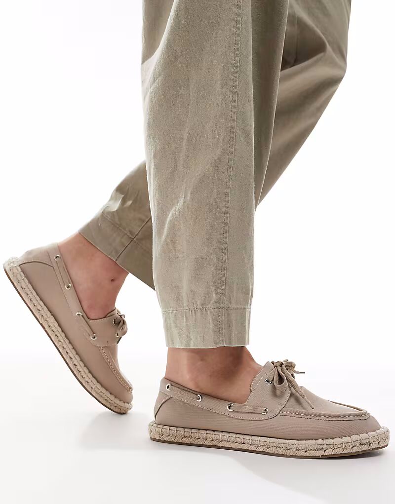 

Эспадрильи-лодочки ASOS DESIGN в каменном цвете