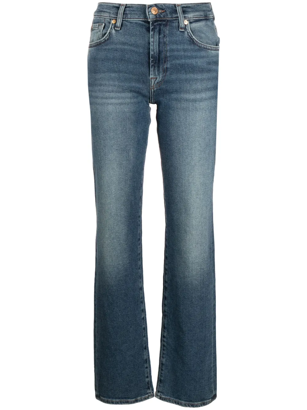

Прямые джинсы Ellie средней посадки 7 For All Mankind, синий
