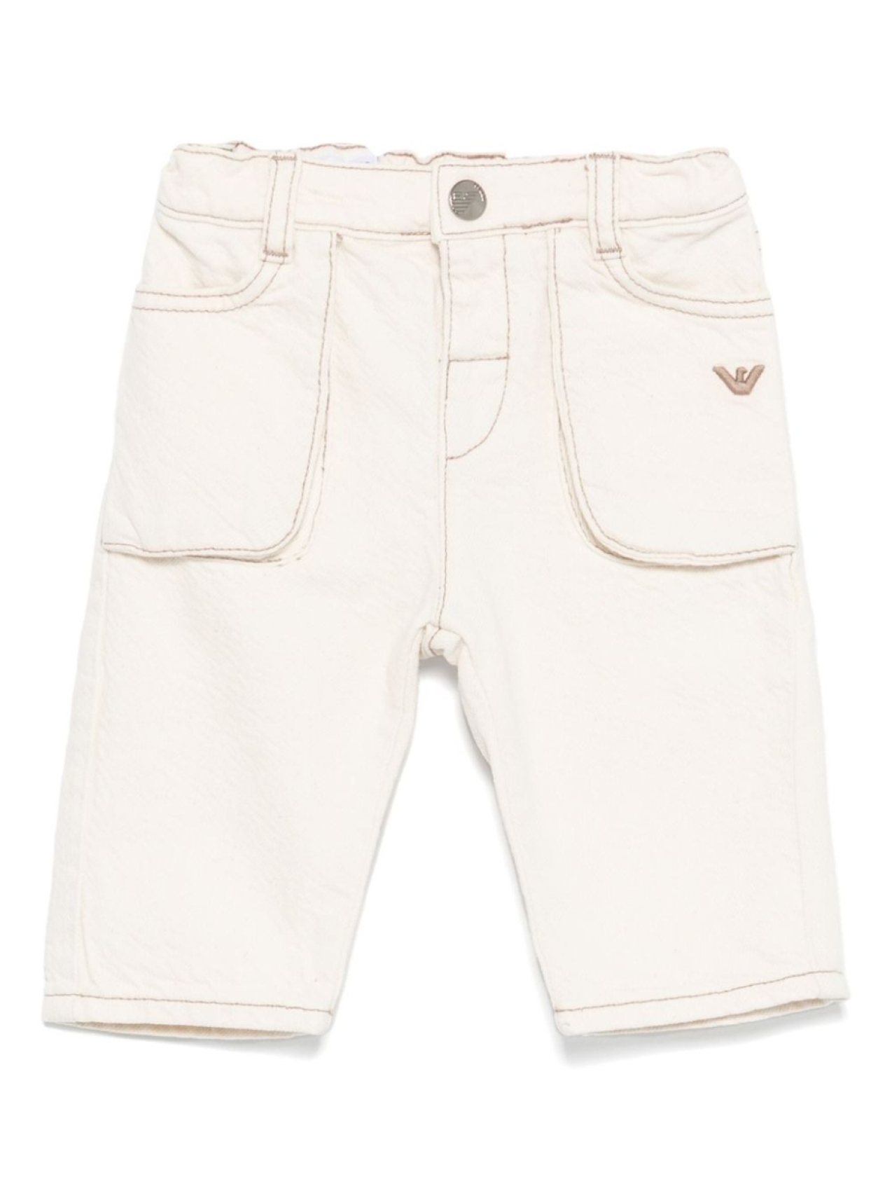 

Emporio Armani Kids брюки с вышитым логотипом, нейтральный цвет