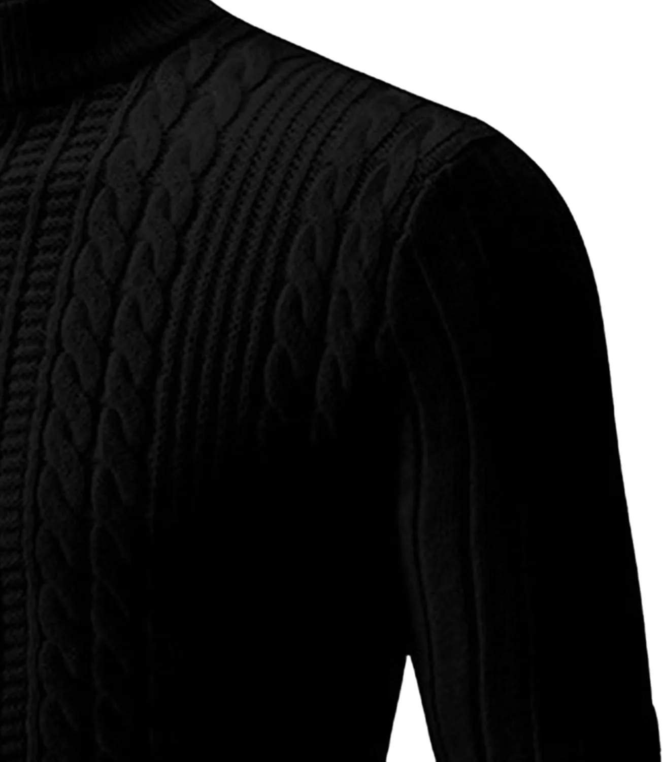 Мужской свитер Slim Fit с воротником стойкой — фото 3