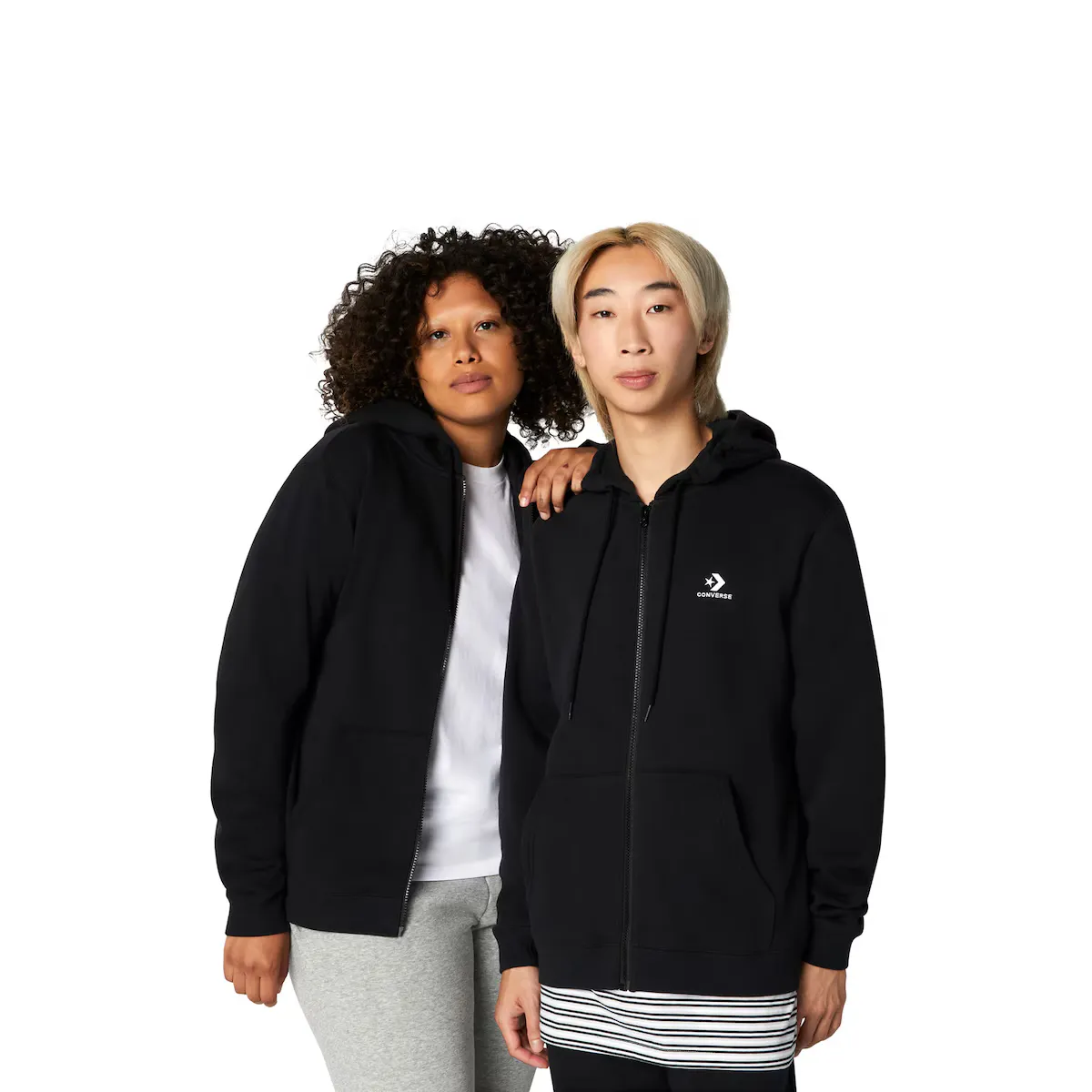 

Унисекс GoTo Вышитая звезда Chevron Hoodie Converse, черный