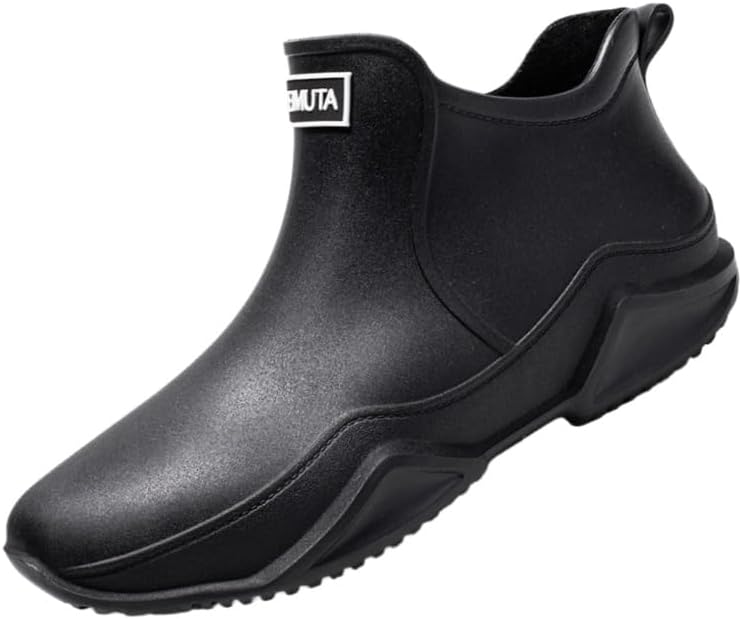 

Модные мужские резиновые сапоги с коротким голенищем и короткими рукавами - водонепроницаемые, противоскользящие и теплые Fusecottc, слоновая кость