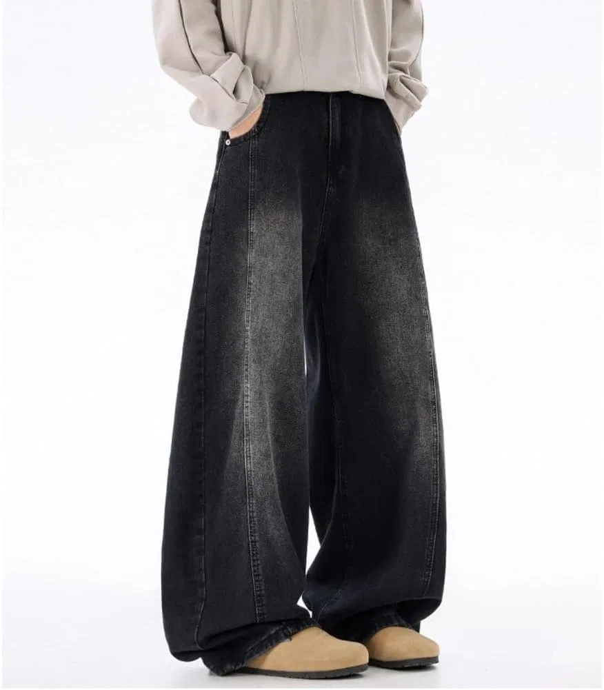 Джинсы свободные, Vintage Washed, Gray — фото 2
