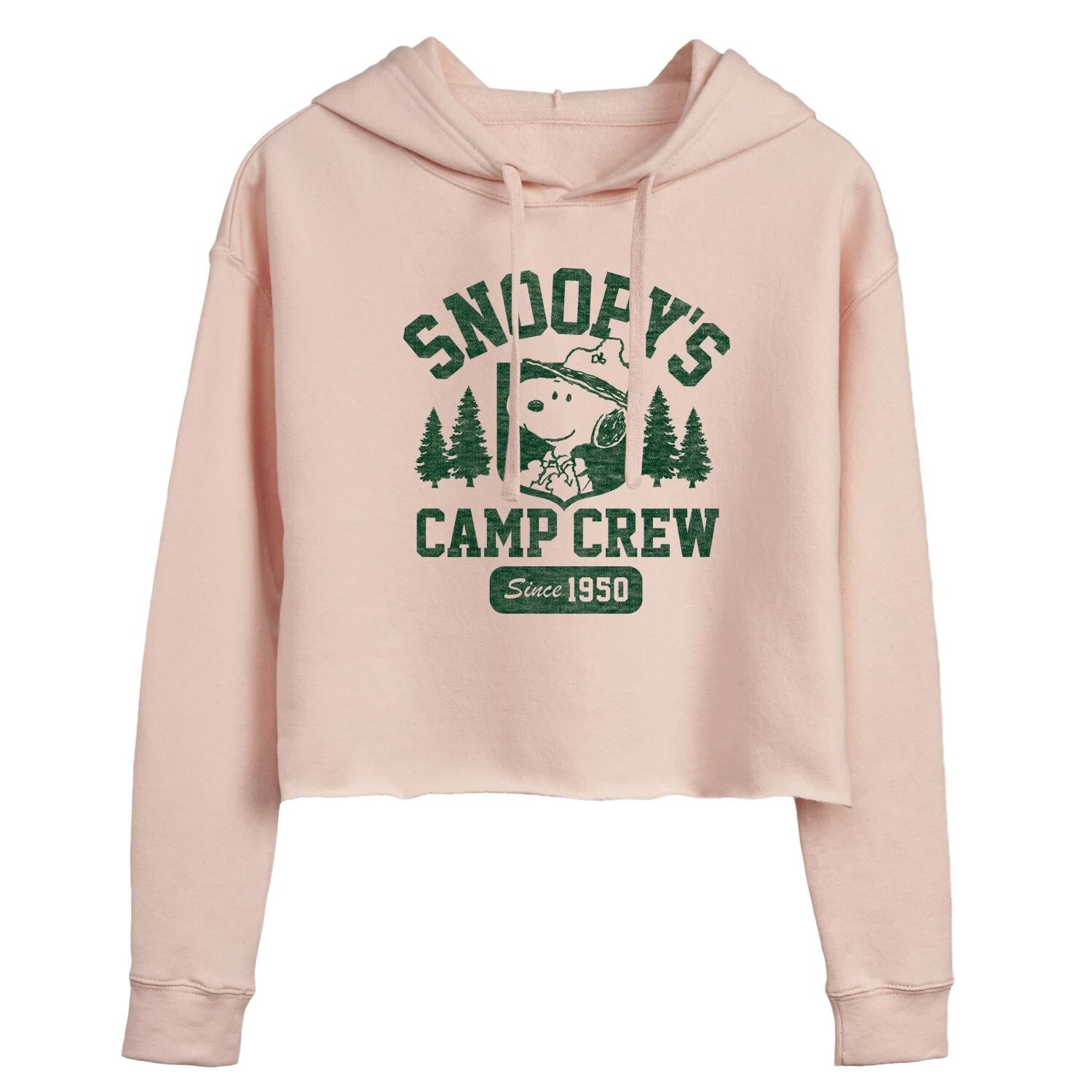 

Укороченная толстовка с капюшоном для подростков Peanuts Snoopy Camp Crew Licensed Character