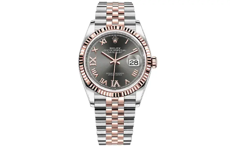 

ROLEX Часы Log Series с автоматическим механизмом, унисекс, 36 мм, серый циферблат, корпус из стали Oystersteel, ремешок из стали Oystersteel