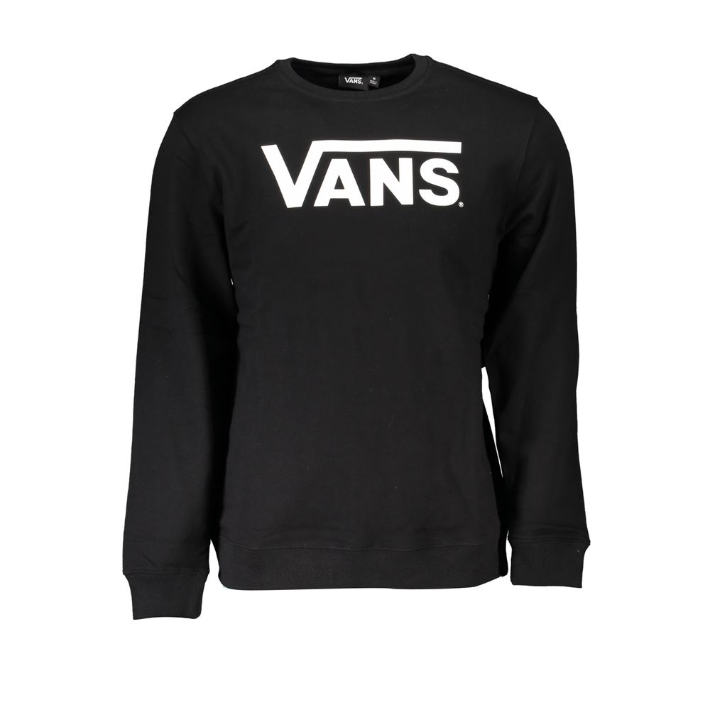 

Гладкая флисовая черная толстовка с круглым вырезом Vans