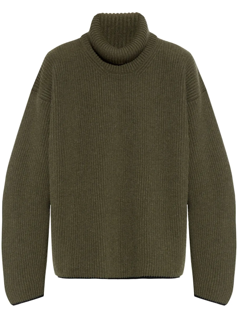 

Шерстяной джемпер в рубчик DOLCE & GABBANA, зеленый