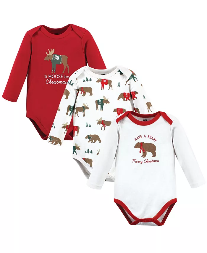 

Комплект из трех боди Hudson для мальчиков унисекс с длинным рукавом из хлопка Hudson Baby, мультиколор