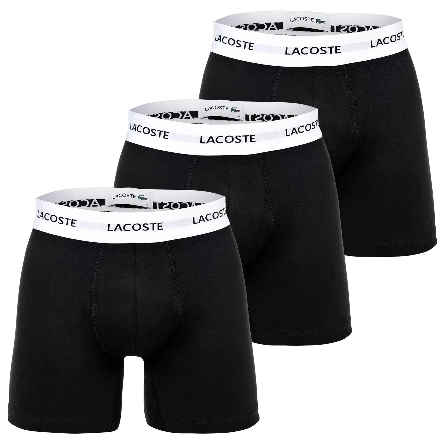Боксеры 3er Pack черные, Lacoste, черный
