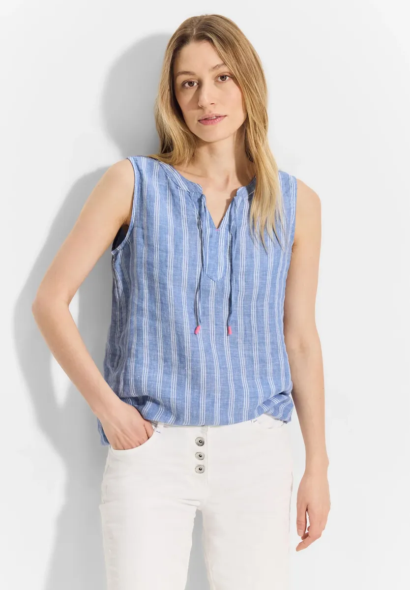 

Блуза-топ Cecil, шамбре, цвет Linen Chambray Blue