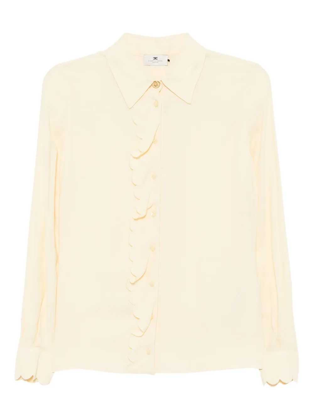 

Рубашка с фестонами Elisabetta Franchi, желтый