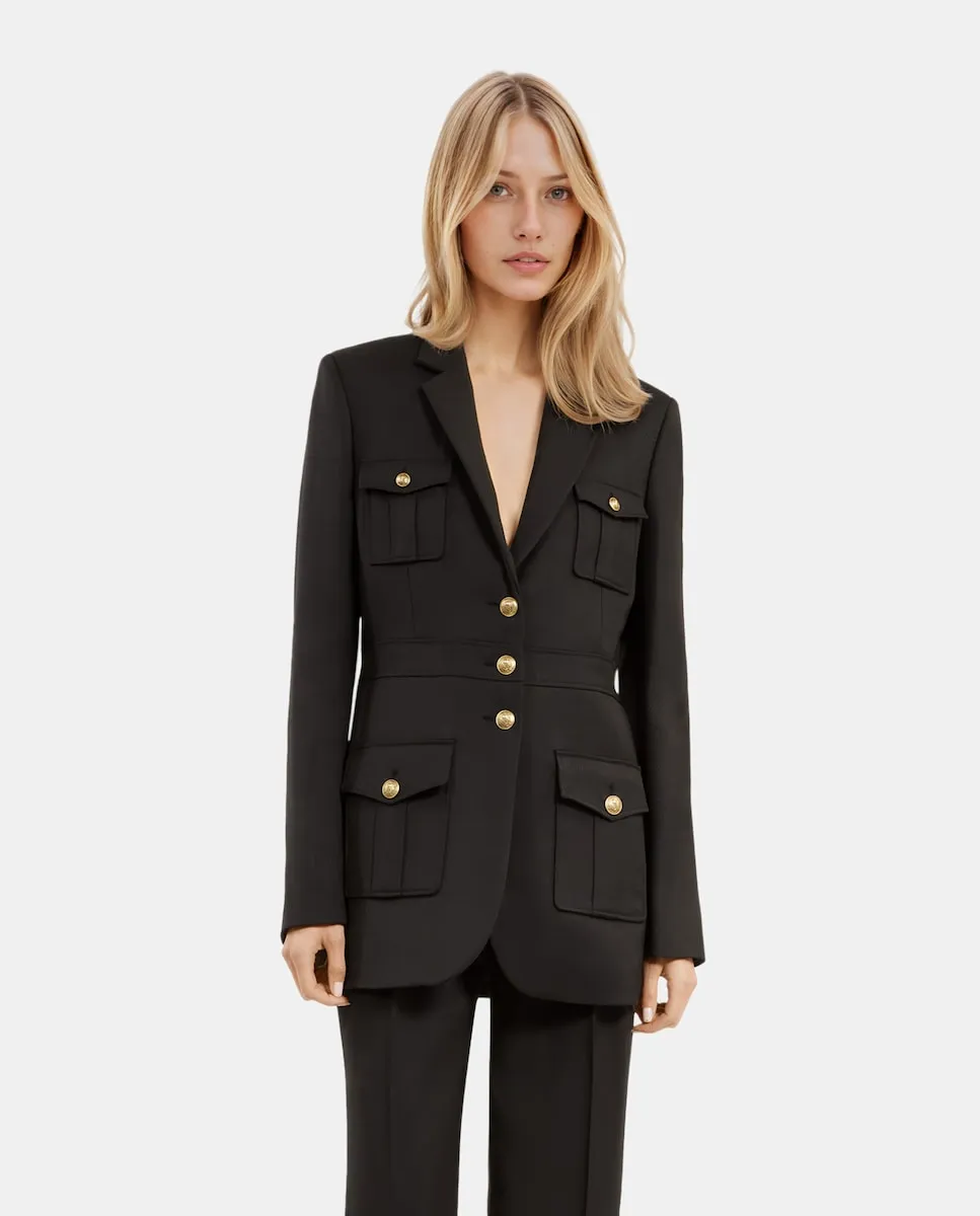 

Женский блейзер с костюмом в стиле сафари The Kooples, черный