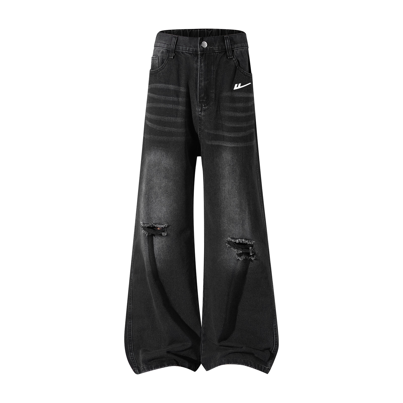 

Джинсы Women's Moderate Wide Leg WARRIOR, черный серый[free diy brand merch]