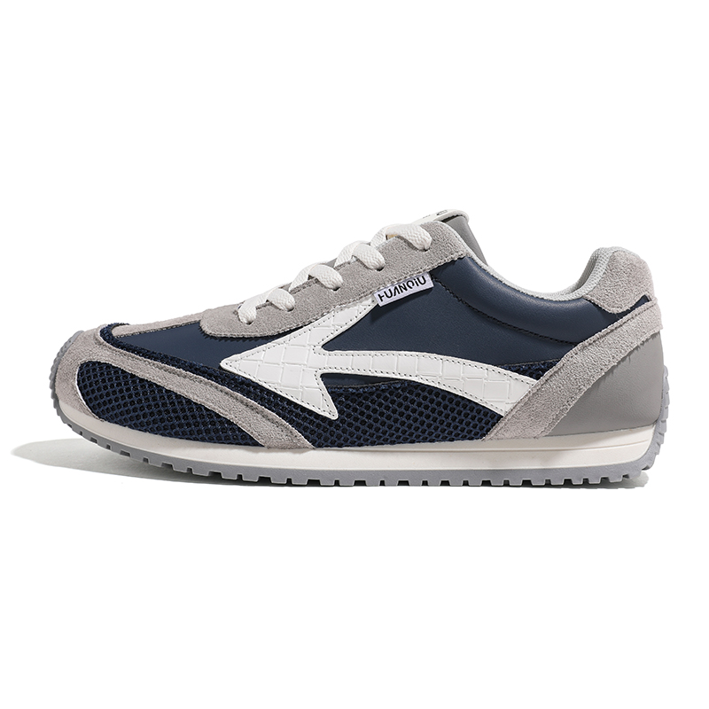 

HUANQIU Мужские повседневные кеды low top из синтетической кожи и текстиля с амортизацией, устойчивые к истиранию, дышащие и нескользящие