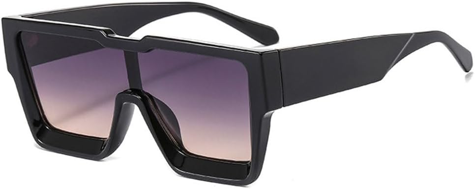 

Крупные цельные квадратные солнцезащитные очки для женщин, модные солнцезащитные очки в больших оправах для мужчин и женщин, очки с защитой от УФ-излучения UV400 TYUVIVO, C6black-gray Brown