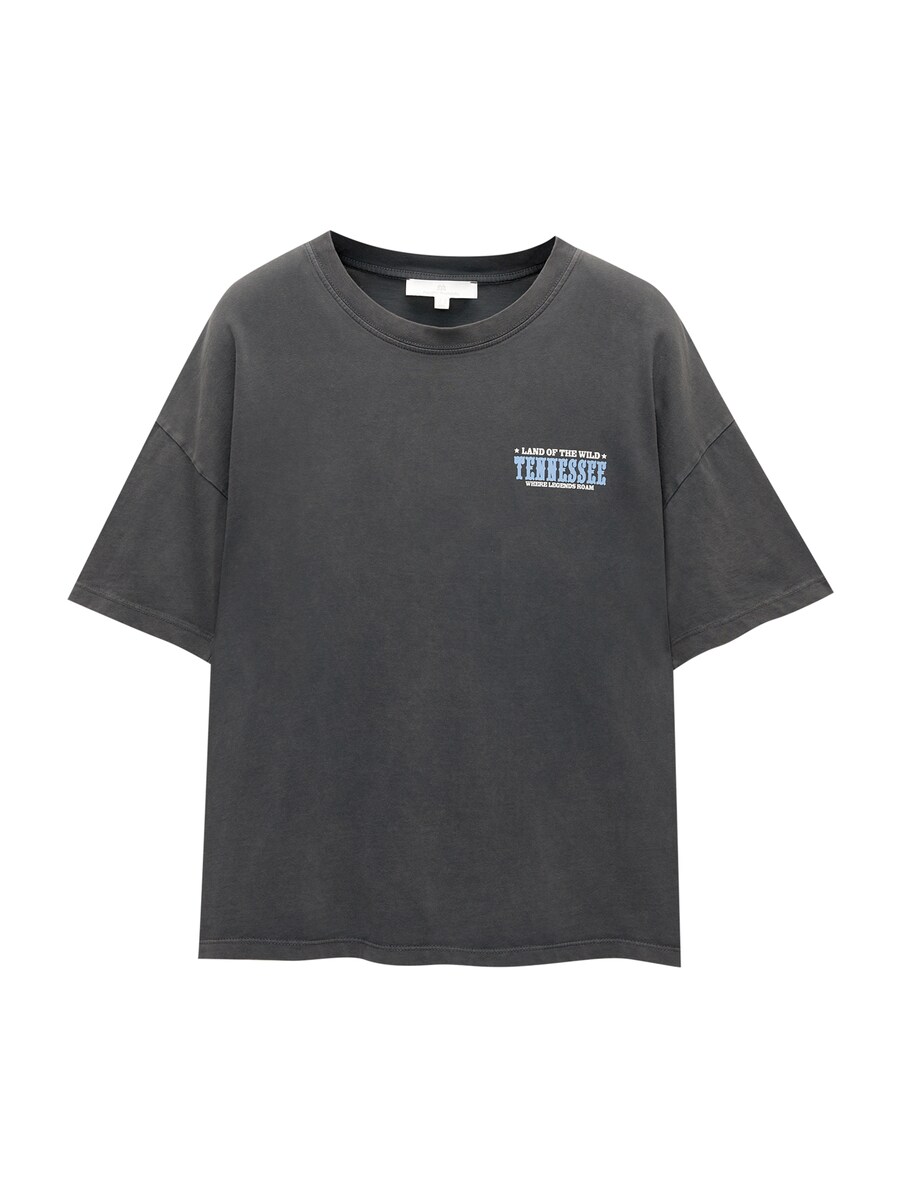 

Футболка Pull&Bear Shirt, темно-серый