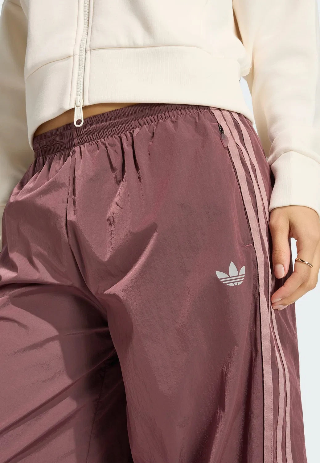 Adidas Originals Широкие брюки Teamgeist бордового, красного цвета — фото 3