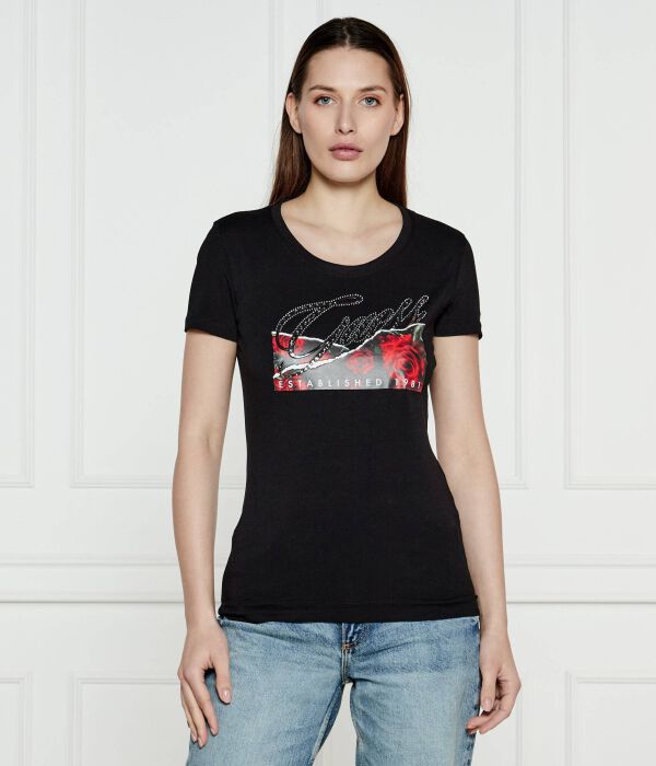 

Футболка розы Regular fit Guess Jeans, черный