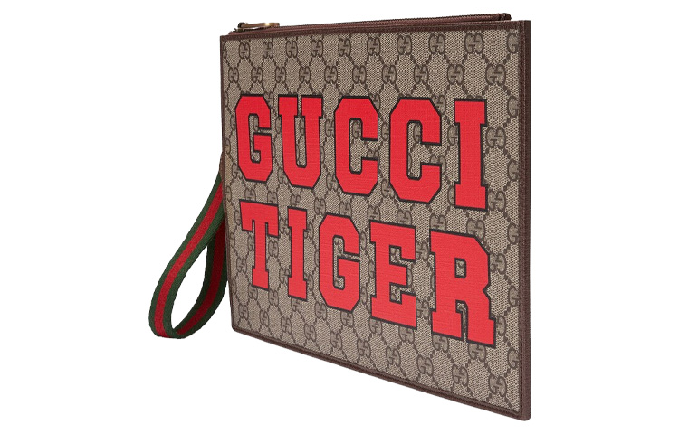 Сумка-клатч из кожи с канвасом GUCCI Ebony/Brown — фото 2
