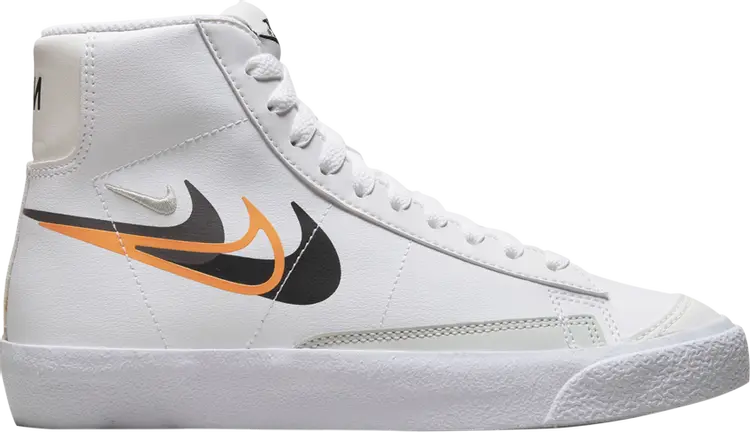 

Кроссовки Blazer Mid Next Nature GS 'Multi-Swoosh - White Bright Mandarin', белый