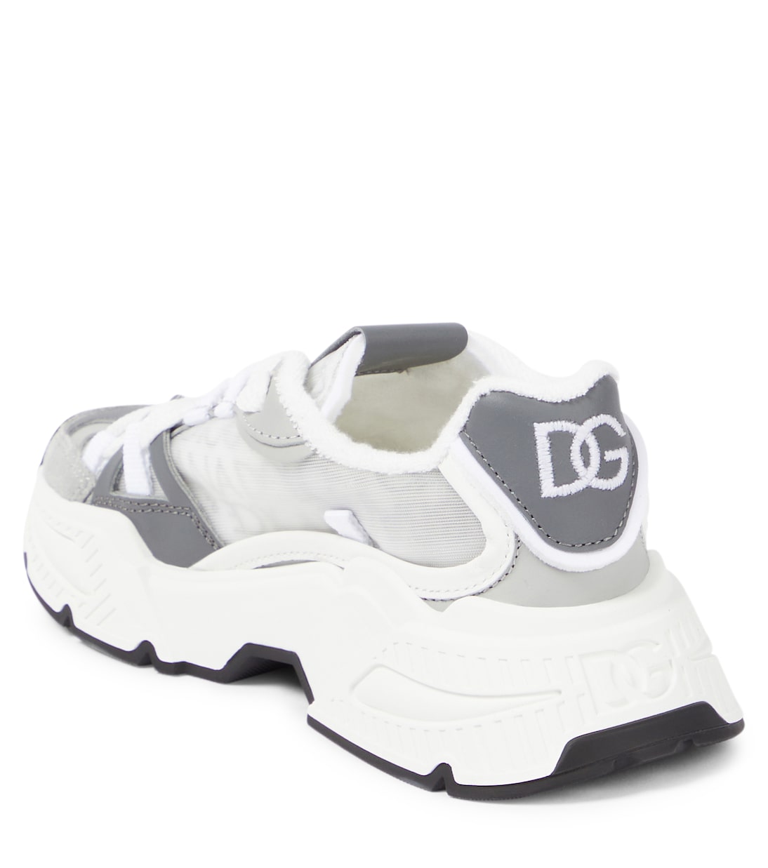 Кроссовки Airmaster DG с кожаной отделкой Dolce&Gabbana Kids, Dg Antracite F.Bianc — фото 3