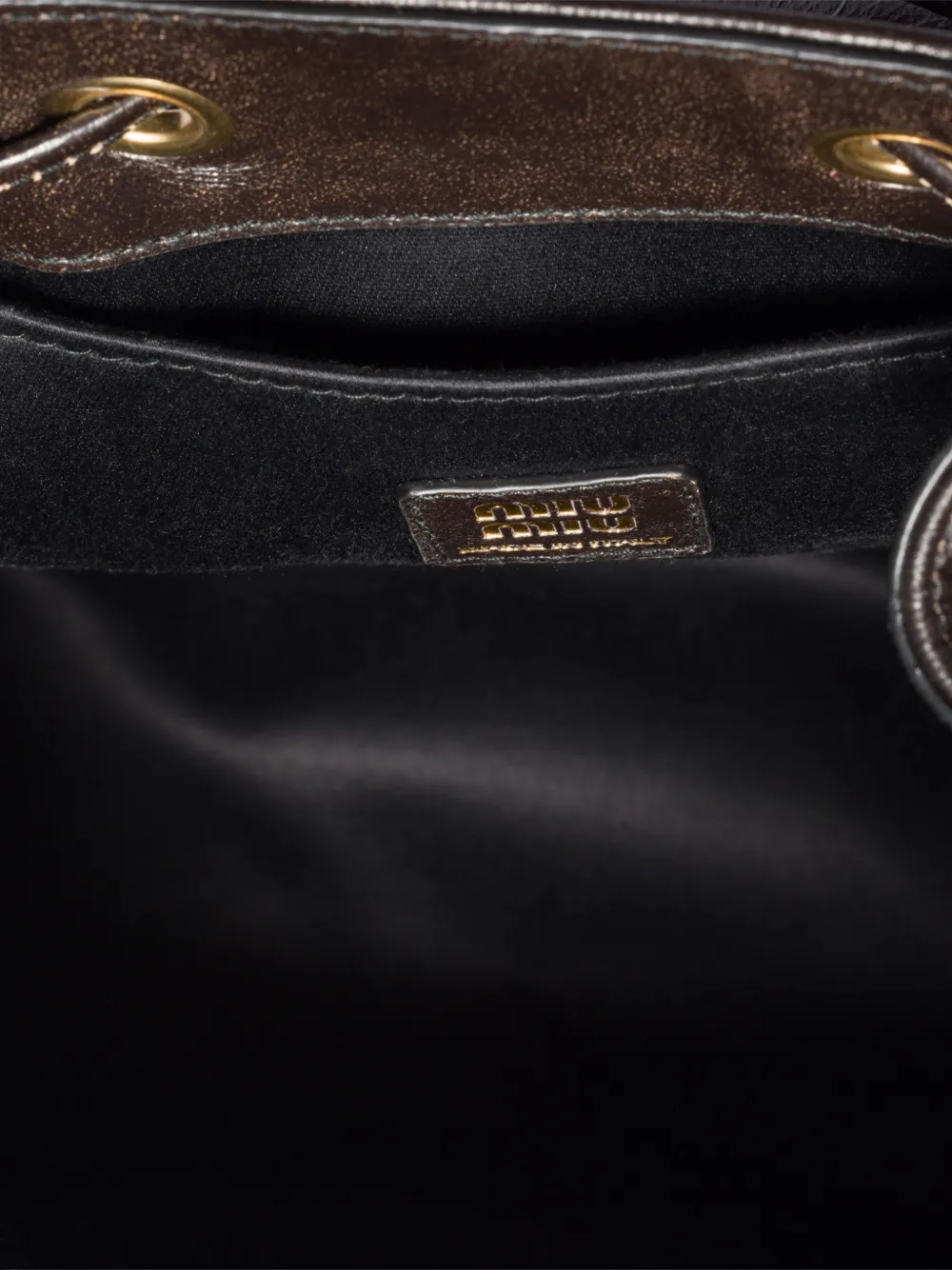 Рюкзак женский Miu Miu натуральная кожа, коричневый — фото 3