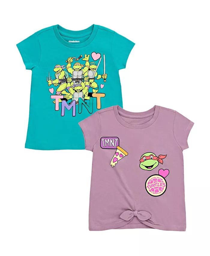 

Толстовка Toddler Girls Leonardo Michelangelo Raphael 2 Pack T-Shirts TEENAGE MUTANT NINJA TURTLES, мультиколор