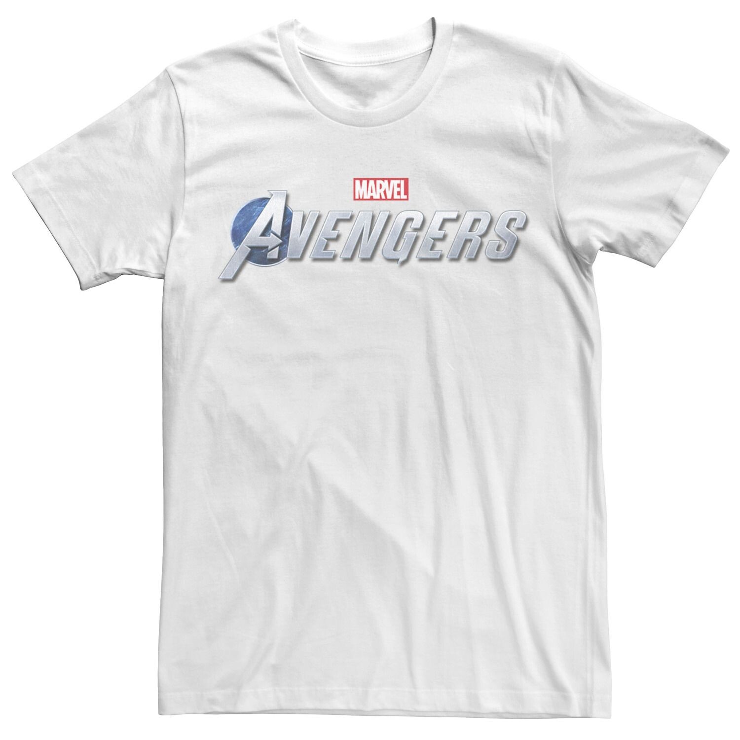 

Мужская серебряная футболка с графическим логотипом The Avengers Marvel, белый