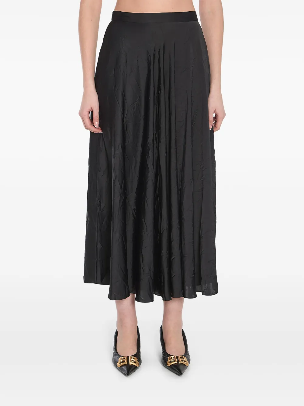 

Юбка миди асимметричного кроя Balenciaga, черный