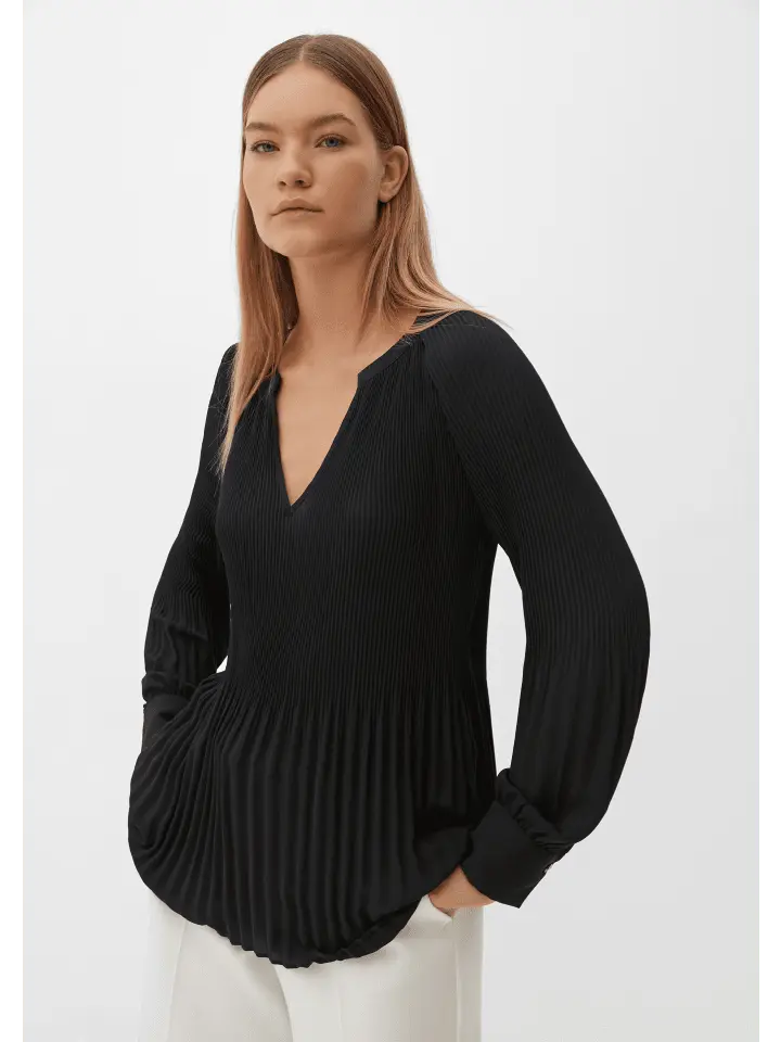

Блуза sOliver BLACK LABEL langarm, черный