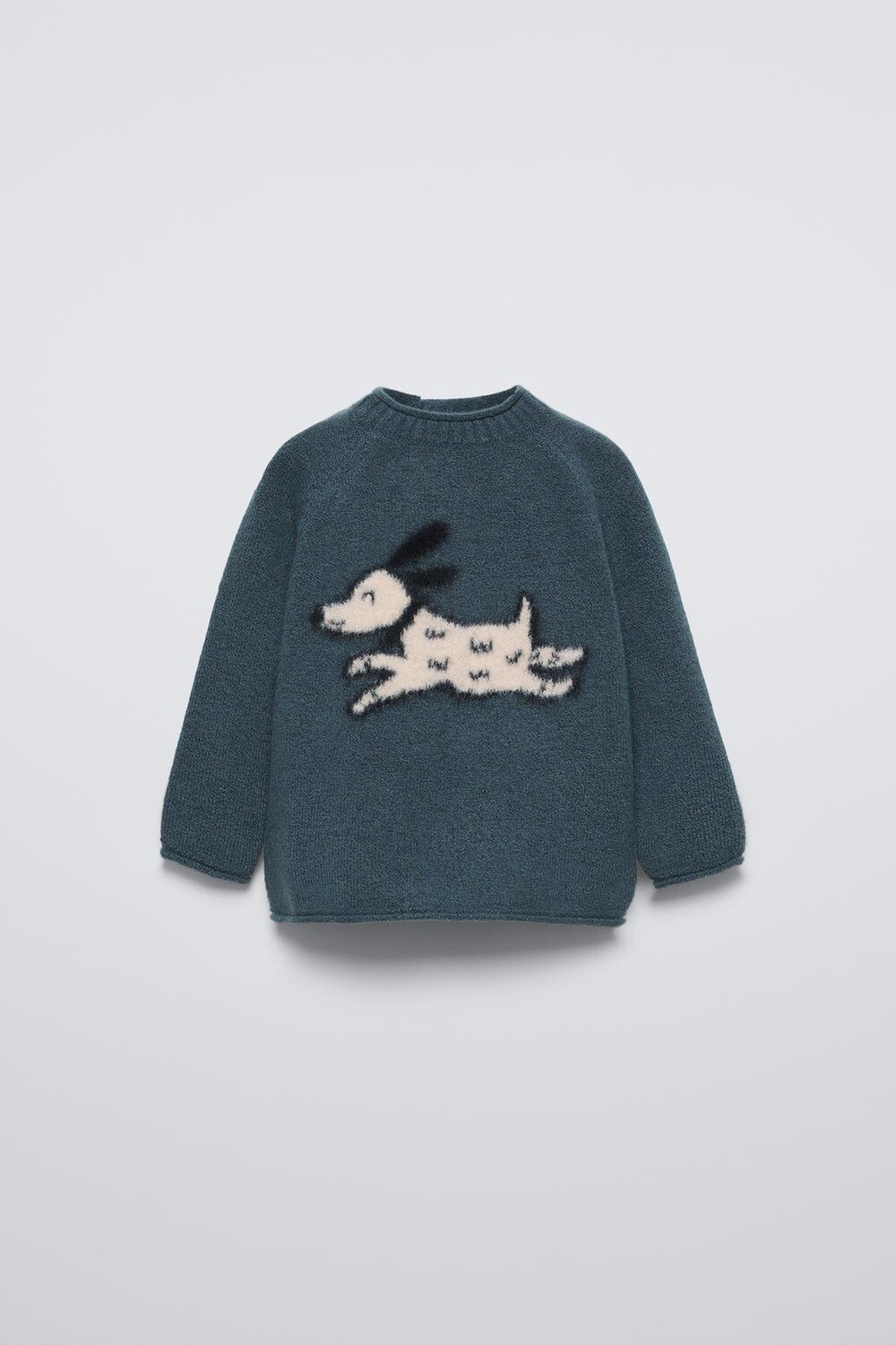 

Вязаный свитер с щенком ZARA, бензиновый синий
