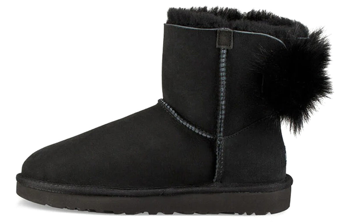 Сапоги зимние UGG Fluff Bow женские, черный