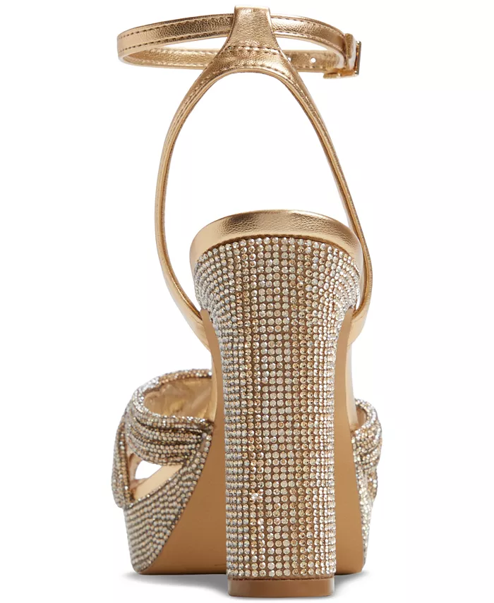 Женские босоножки-платформы Shimma с камнями ALDO, золотой — фото 3
