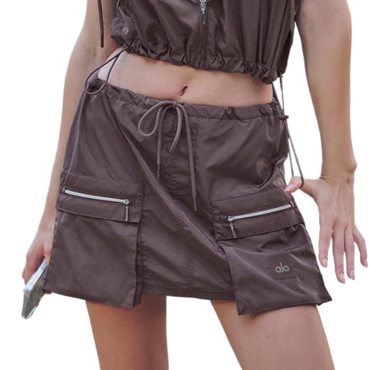 

Короткая юбка мини Crinkle Surplus повседневная женская Alo Yoga, фиолетовый