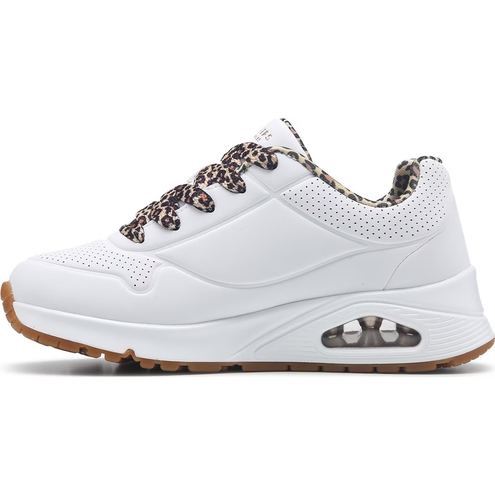 Детские кроссовки street uno Skechers для маленьких/больших детей, white leopard — фото 3