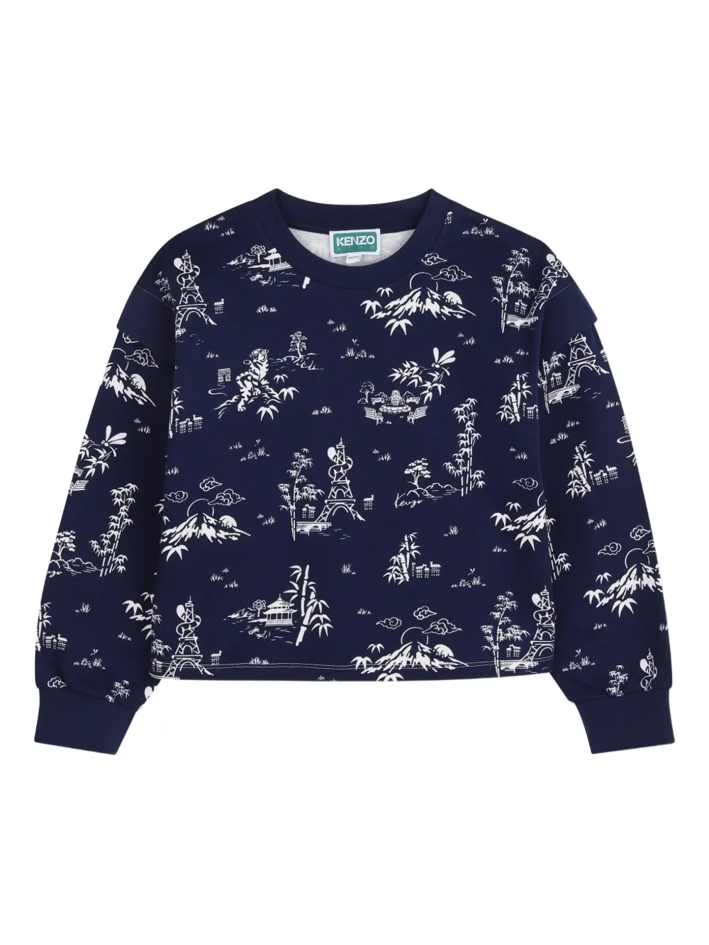 

Толстовка с принтом Kenzo Kids, синий