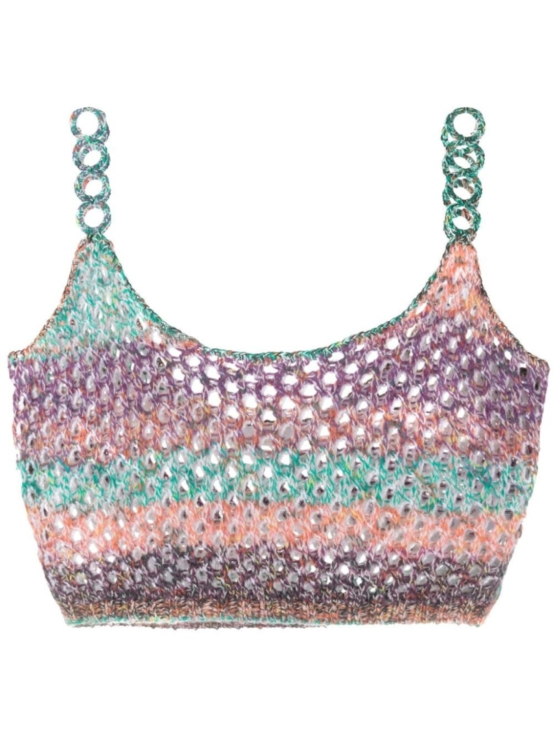

Chloé укороченный топ в технике кроше, розовый