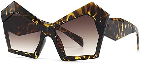 

Большие солнцезащитные очки «кошачий глаз» для женщин, винтажные большие квадратные солнцезащитные очки для мужчин, очки с защитой от УФ-излучения UV400 MTZJH, Leopard