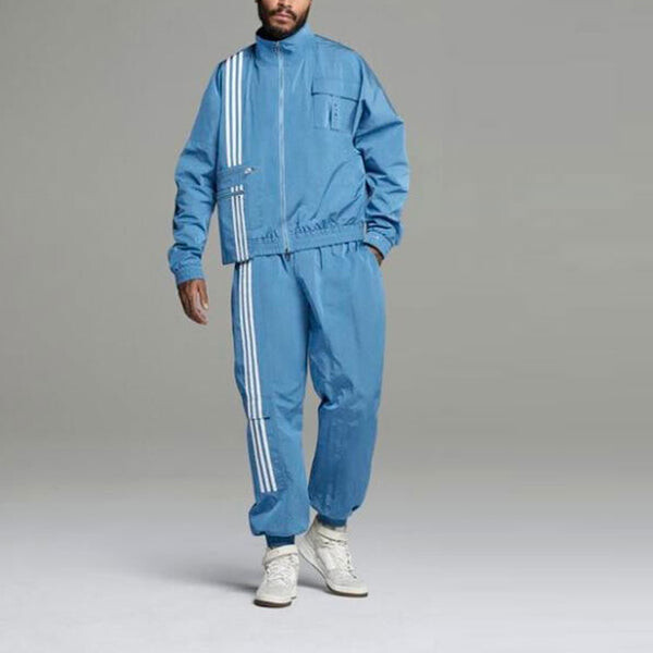 Спортивные штаны adidas originals Ivp Nyl Pn 4all Athleisure Casual Sports Stripe Bundle Feet Long Pants Couple Style Blue, синий — фото 4