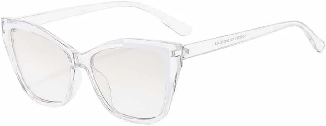 

Винтажные женские солнцезащитные очки «кошачий глаз», роскошные мужские очки в большой оправе для вождения, путешествий, походов, с защитой от УФ-излучения UV400 TVTBBVV, Clear Silver