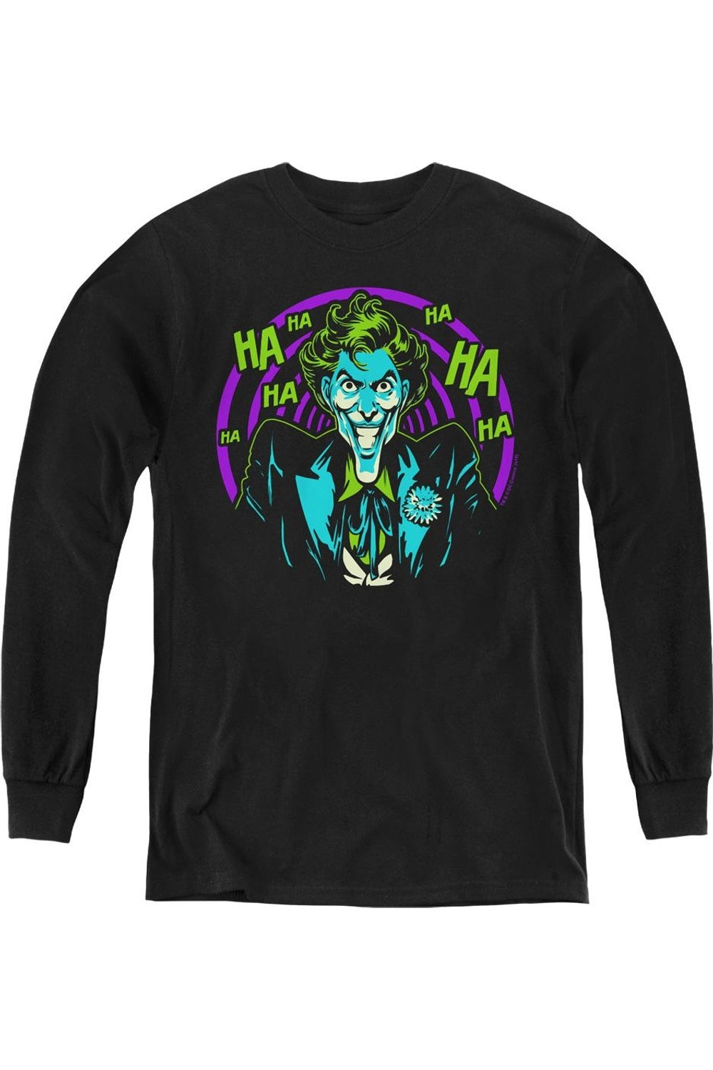 

Батмен Хахаха молодежный худи с длинным рукавом Gildan, черный