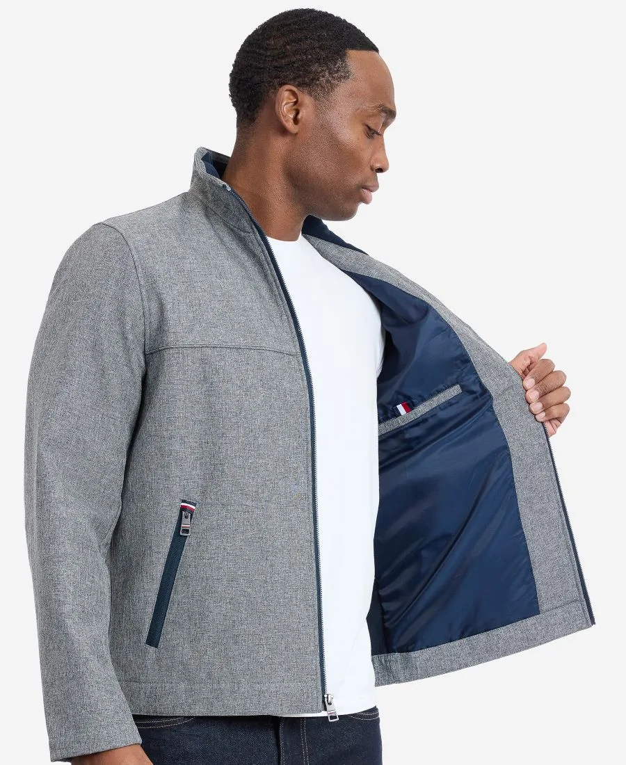 Мужская куртка-хипстер из софтшелла с длинными рукавами Tommy Hilfiger, heather серый — фото 3