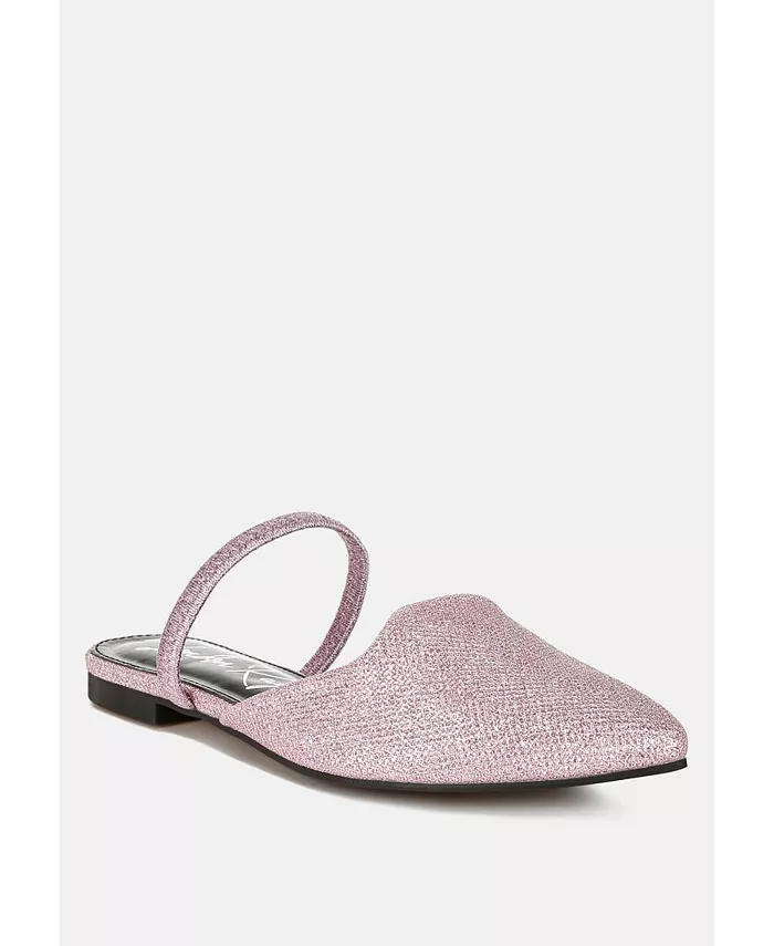 Туфли-мюли Twiggy Glitter из искусственной кожи с блестками London Rag, розовый — фото 2
