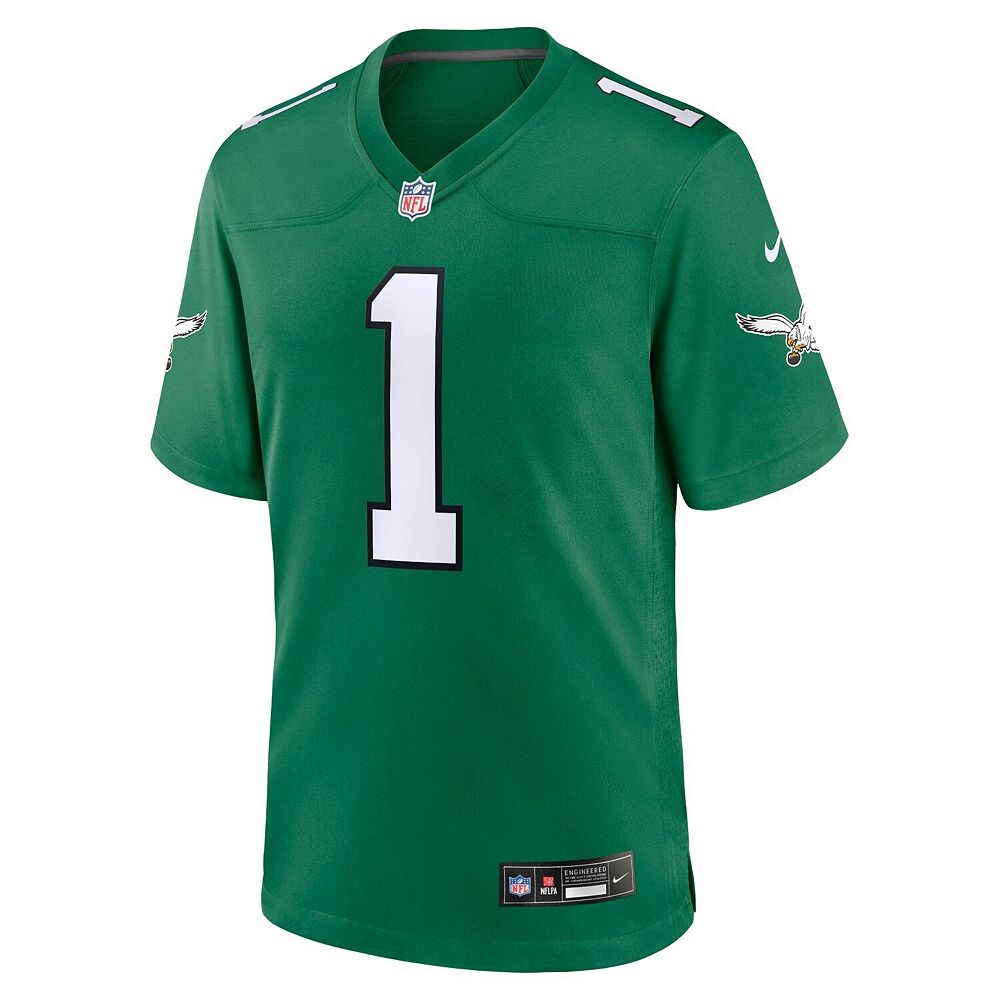 Молодежная игровая майка Nike Jalen Hurts Kelly Green Philadelphia Eagles, цвет Eag Green — фото 3
