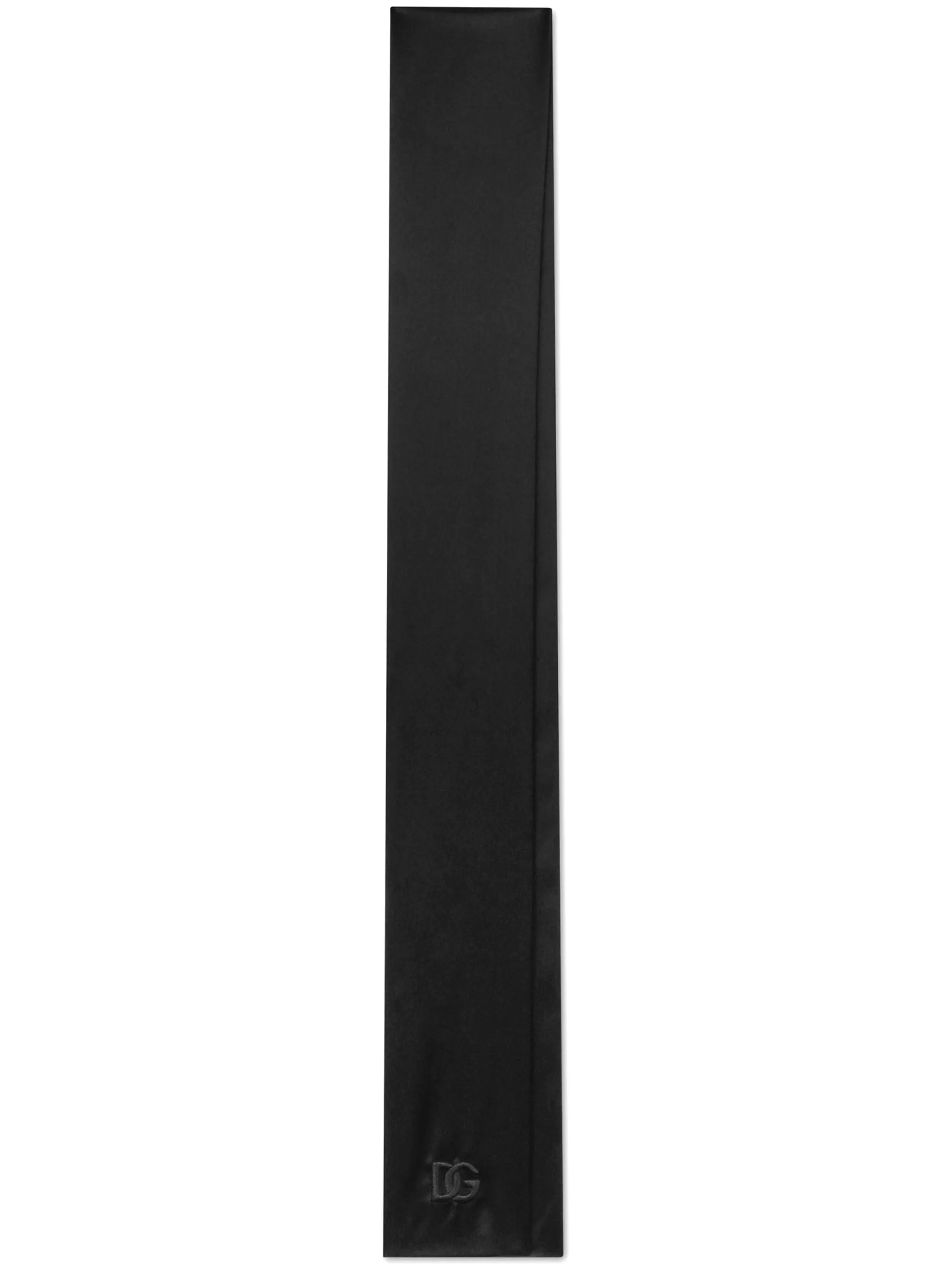 

Шелковый платок с вышитым логотипом Dolce & Gabbana, черный